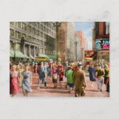 Stad - Chicago - Shopping Crowds 1940 Briefkaart (Voorkant)