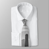 Stad - Chicago Skyline & de marine Pier BW Stropdas (Gebonden)