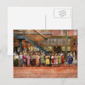 Stad - Chicago - Wachten op een straatauto in 1940 Briefkaart (Voorkant / Achterkant)