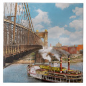 Stad - Cincinnati, OH De stad Cincinnati 1906 Tegeltje (Voorkant)