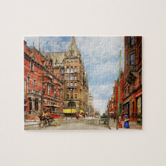 Stad - Cincinnati, OH - Elm Street 1900 Legpuzzel (Horizontaal)