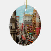 Stad - Cincinnati, OH - Queen City 1915 Keramisch Ornament (Rechts)
