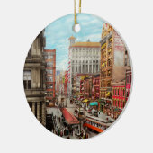 Stad - Cincinnati, OH - Queen City 1915 Keramisch Ornament (Links)