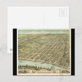 Stad Clarksville Tennessee (1870) Briefkaart (Voorkant / Achterkant)