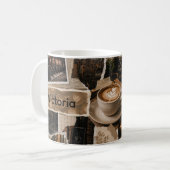 Stad Coffee Scene Collage Aangepaste Naam Koffiemok (Voorkant links)