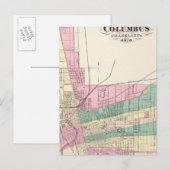 Stad Columbus, provincie Franklin, Ohio Briefkaart (Voorkant / Achterkant)