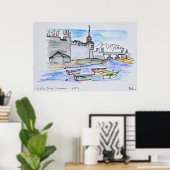 Stad Concarneau | Finistere, Bretagne Poster (Thuiskantoor)