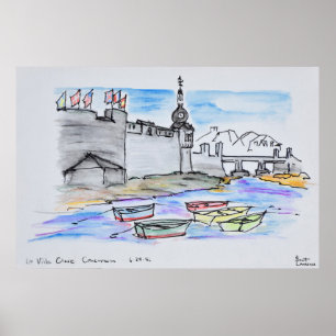 Stad Concarneau Finistere, Bretagne Poster