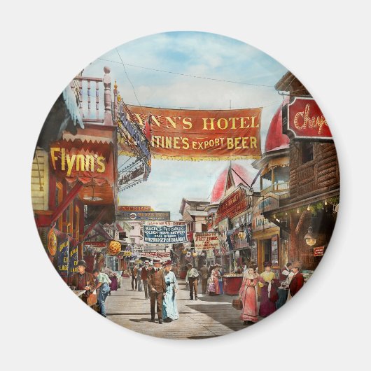 Stad - Coney Island NY - Bowery Bier 1903 Magneet (Voorkant)