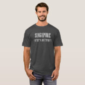 Stad Coördinaten Singapore grappig T-shirt (Voorkant volledig)