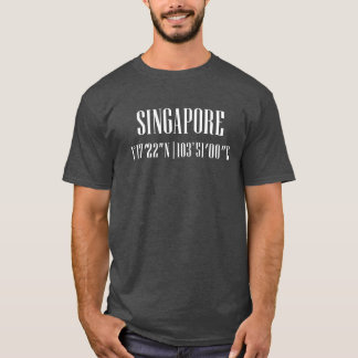 Stad Coördinaten Singapore grappig T-shirt