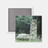 Stad Copan Mayan Ruins Foto ontworpen Square Magneet (Voorkant / Achterkant)