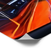 Stad, dak en vuurwerk| AI Art Poster (Hoek)