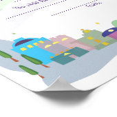 Stad David Jewish Baby Naming Birth Certificate Poster (Hoek)