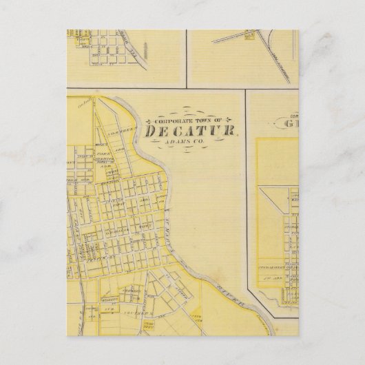 Stad Decatur Briefkaart (Voorkant)