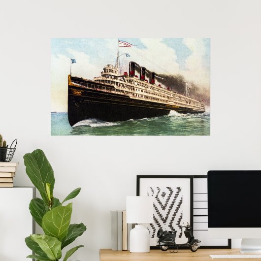 Stad Detroit Passenger Liner Poster (Thuiskantoor)