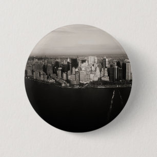 Stad die nooit slaapt ronde button 5,7 cm