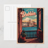  stad Dublin, Ierland republiek reisgeschenken Briefkaart (Voorkant / Achterkant)
