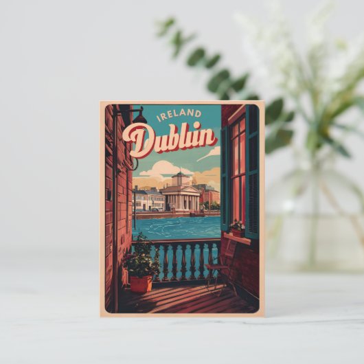  stad Dublin, Ierland republiek reisgeschenken Briefkaart (Staand voorkant)