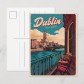  stad Dublin, Ierland republiek reisgeschenken Briefkaart (Voorkant / Achterkant)