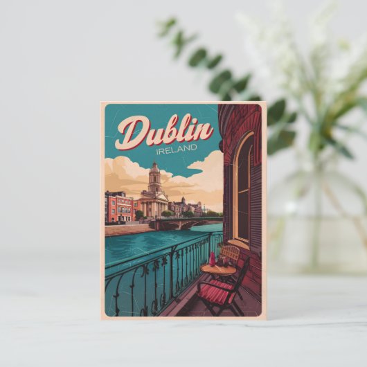  stad Dublin, Ierland republiek reisgeschenken Briefkaart (Staand voorkant)