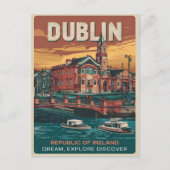  stad Dublin, Ierland republiek reisgeschenken Briefkaart (Voorkant)