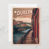  stad Dublin, Ierland republiek reisgeschenken Briefkaart (Voorkant / Achterkant)
