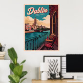  stad Dublin, Ierland republiek reisgeschenken Poster (Thuiskantoor)