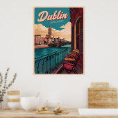  stad Dublin, Ierland republiek reisgeschenken Poster (Keuken)