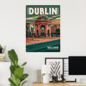 stad Dublin, Ierland republiek reisgeschenken Poster (Thuiskantoor)