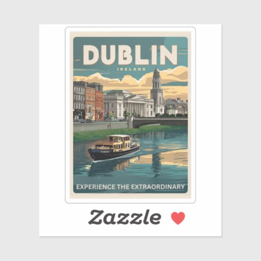  stad Dublin, Ierland republiek reisgeschenken Sticker (Vel)