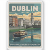  stad Dublin, Ierland republiek reisgeschenken Sticker (Voorkant)