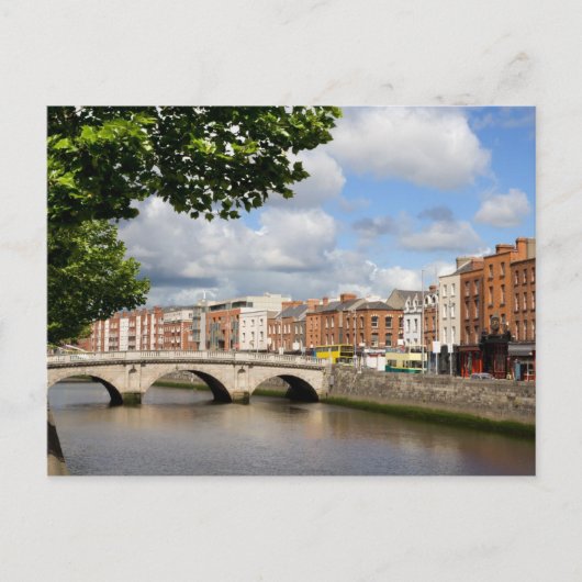 Stad Dublin in Ierland Briefkaart (Voorkant)
