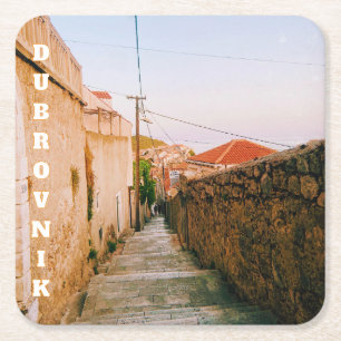 Stad Dubrovnik, Dalmatië, Kroatië Kartonnen Onderzetters