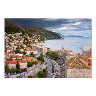 Stad Dubrovnik in Kroatië Foto Afdruk