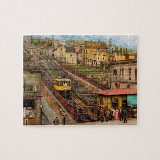 Stad - Duluth, MN - Seventh Ave West Incline 1908 Legpuzzel (Horizontaal)