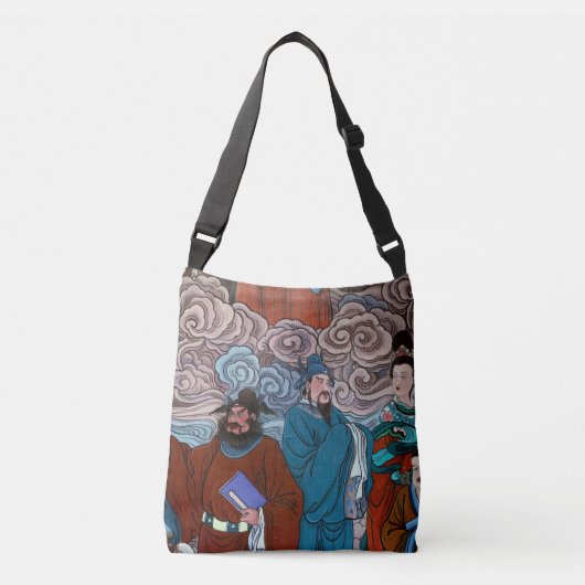 Stad Elders in de tempel op een Crossbody Tas (Voorkant)