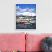 Stad en haven, Dingle, County Kerry, Canvas Afdruk (Insitu (Woonkamer))