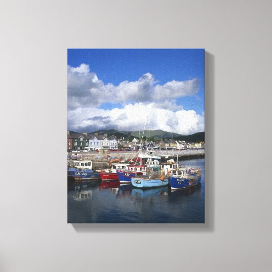 Stad en haven, Dingle, County Kerry, Canvas Afdruk (Voorkant)