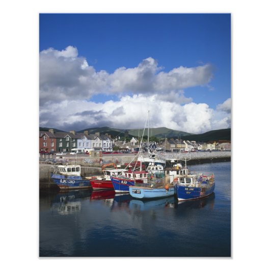 Stad en haven, Dingle, County Kerry, Foto Afdruk (Voorkant)