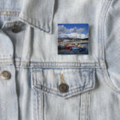 Stad en haven, Dingle, County Kerry, Vierkante Button 5,1 Cm (In situ)
