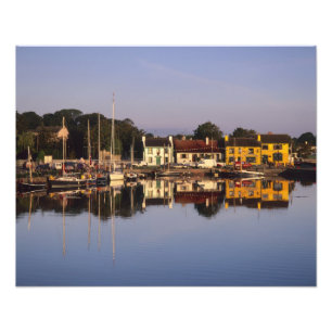 Stad en haven, Kinvarra, County Galway, Foto Afdruk