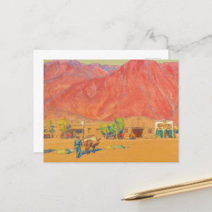 Stad en kliffen door Maynard Dixon Briefkaart