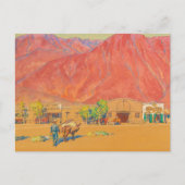 Stad en kliffen door Maynard Dixon Briefkaart (Voorkant)