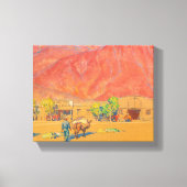 Stad en kliffen door Maynard Dixon Canvas Afdruk (Voorkant)