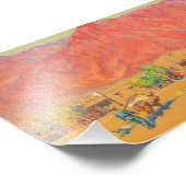 Stad en kliffen door Maynard Dixon Foto Afdruk (Hoek)