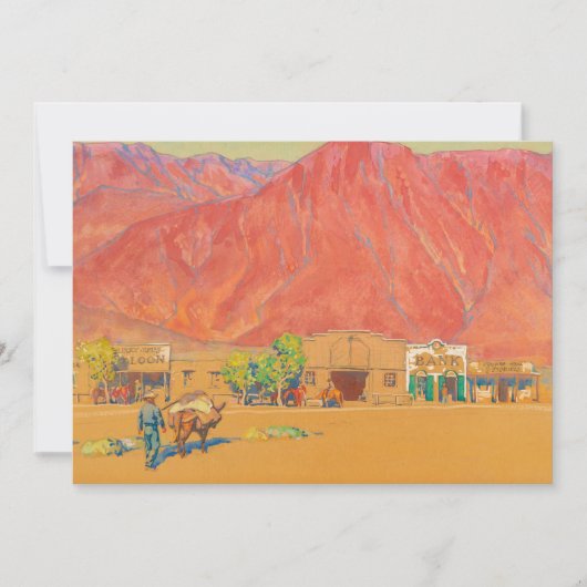 Stad en kliffen door Maynard Dixon Kaart (Voorkant)