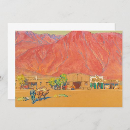 Stad en kliffen door Maynard Dixon Kaart (Voorkant / Achterkant)