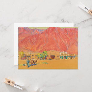 Stad en kliffen door Maynard Dixon Kaart