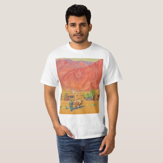 Stad en kliffen door Maynard Dixon T-shirt (Voorkant volledig)